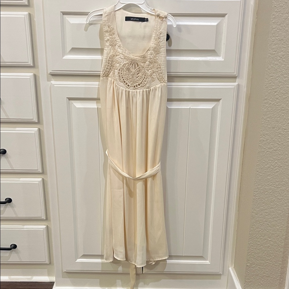 Elan Cream Lace Midi Dress